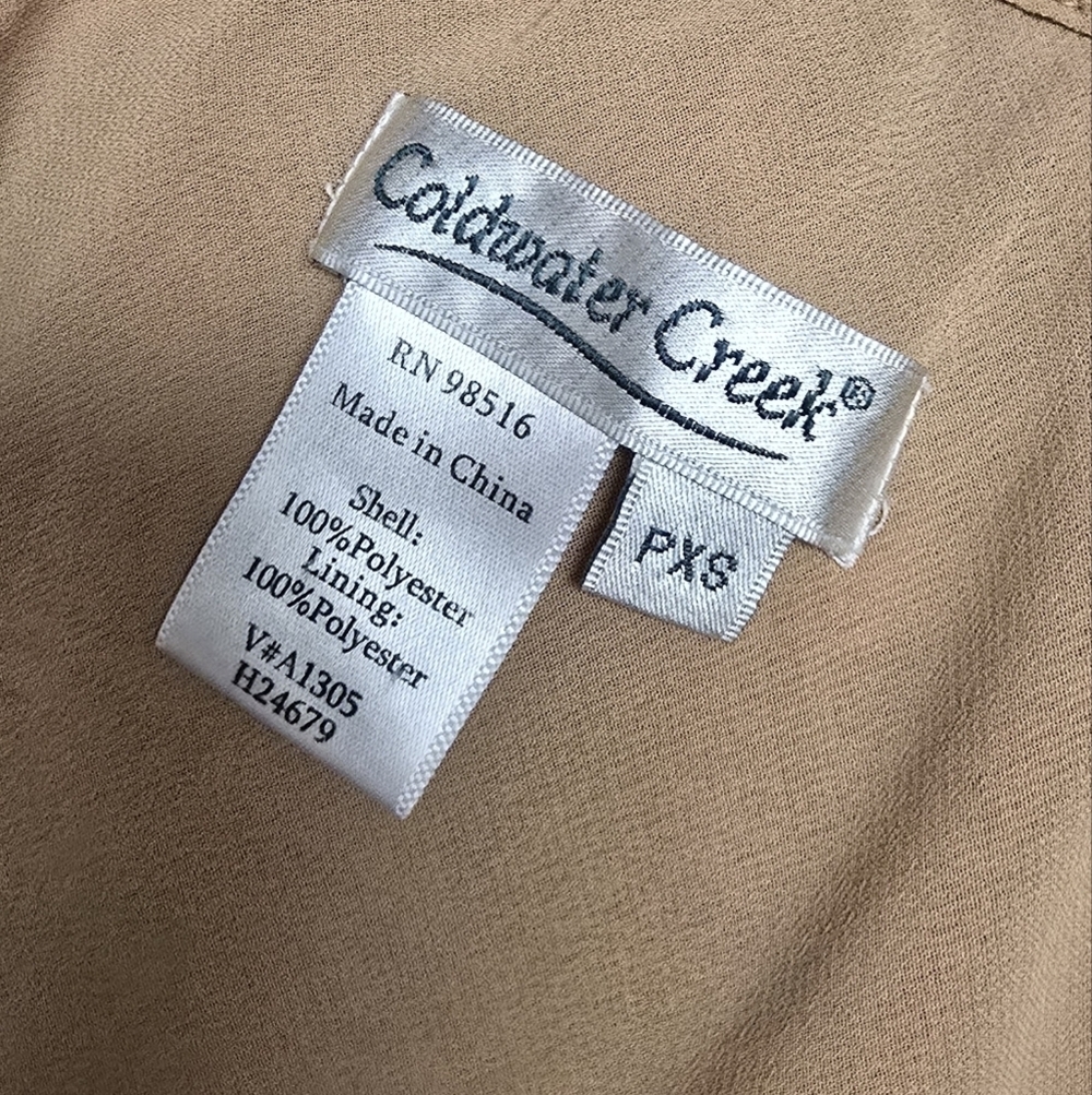 Coldwater Creek Vintage Brown Tiered Floral Midi Skirt Boho Petite XS - Picture 8 of 10